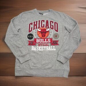 NBA‎ Chicago Bulls 1966 Pullover Lightweight Crewneck Men’s M Gray Basketball